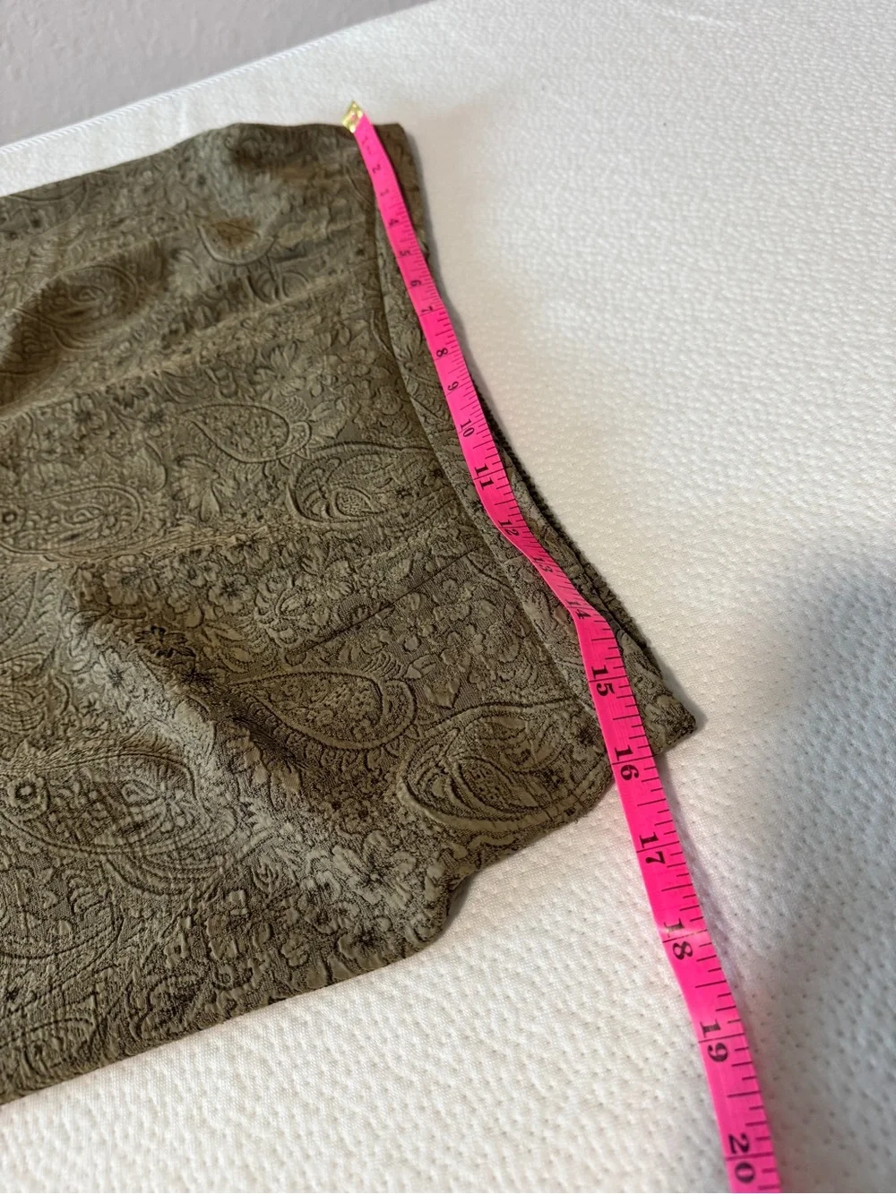 Vintage 90s Just In Thyme LTD Paisley Textured Midi Skirt Size 12 Green